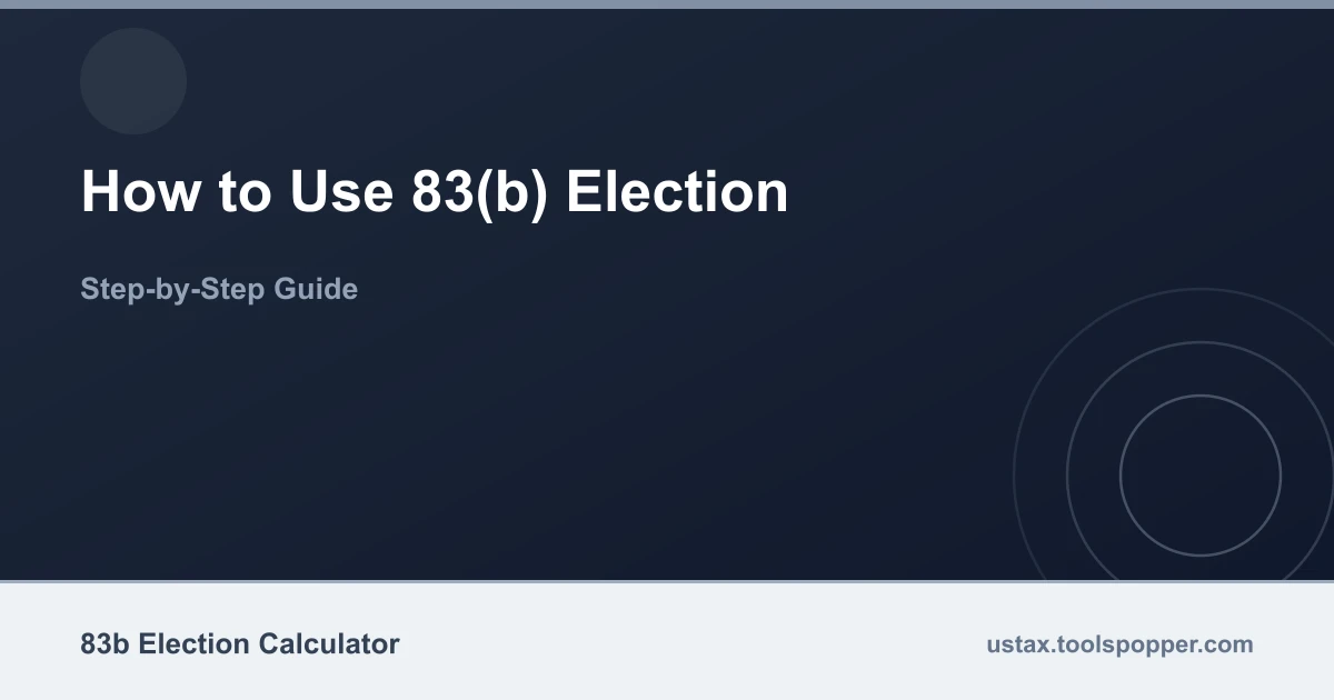 How to use the 83(b) Election