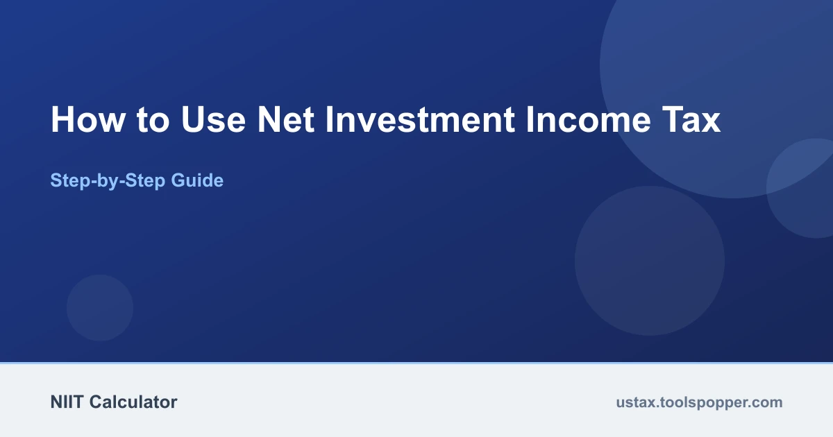 How to use the Net Investment Income Tax