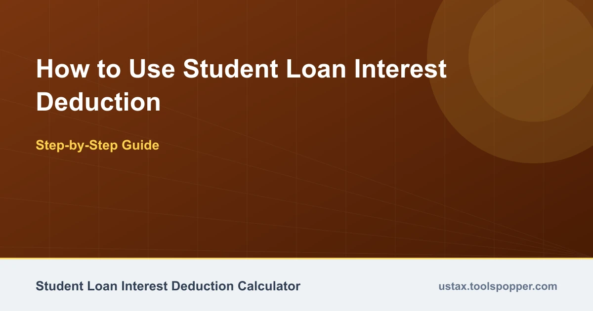 How to use the Student Loan Interest Deduction