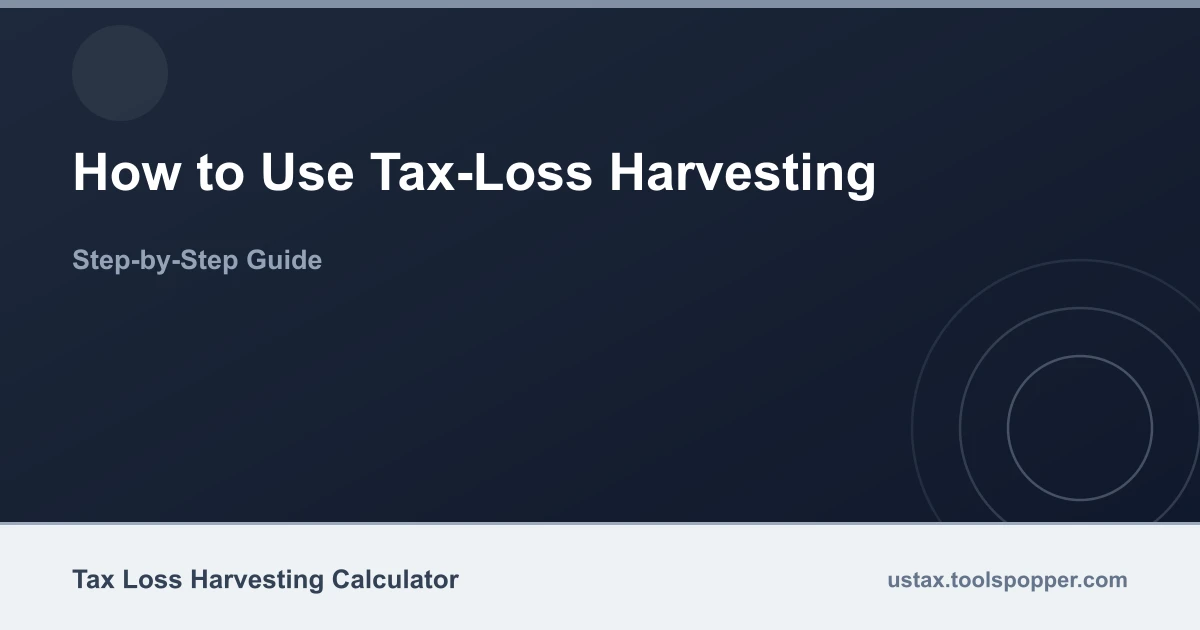 How to use the Tax-Loss Harvesting