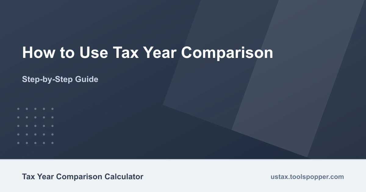 How to use the Tax Year Comparison